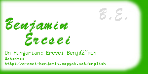 benjamin ercsei business card